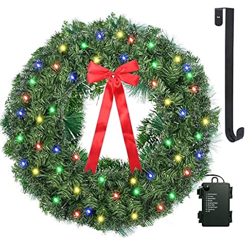 61 cm Weihnachtskranz mit LED-Lichterkette Cover