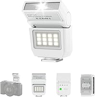 Vista 10 de ULANZI SL03 - Flash Speedlite Mini para Cámara con Luz de Vídeo para Principiantes Básico, GN8 6500K, Ángulo Ajustable de 90°, Compatible con DSLR