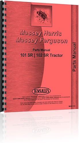 Jensales Parts Manual Compatible with Massey Harris 102 SR Tractor