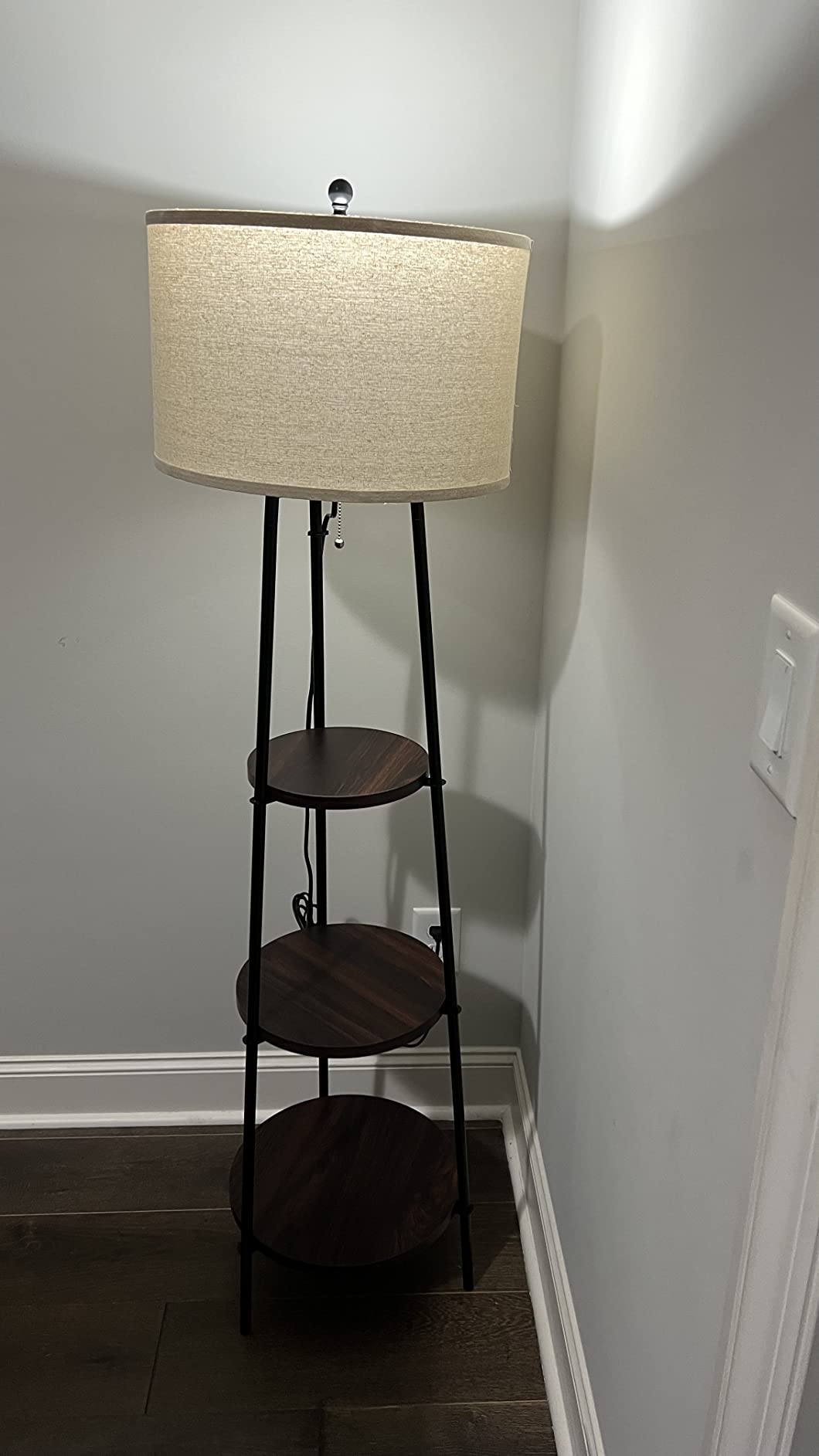 13/mo Finance Tangkula Shelf Floor Lamp, 3 Tier Display Floor Lamp