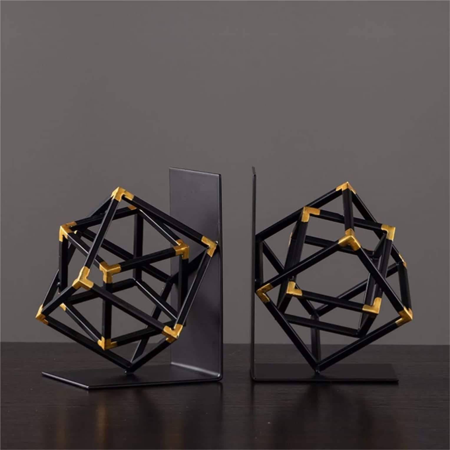 Podpórki do Książek Metalowa Kostka Bookends Półka Do Przechowywania Książek Bookend Dekoracja Biurowa Ornament Książka Kończy Się Home Decor Podpórka na Książki