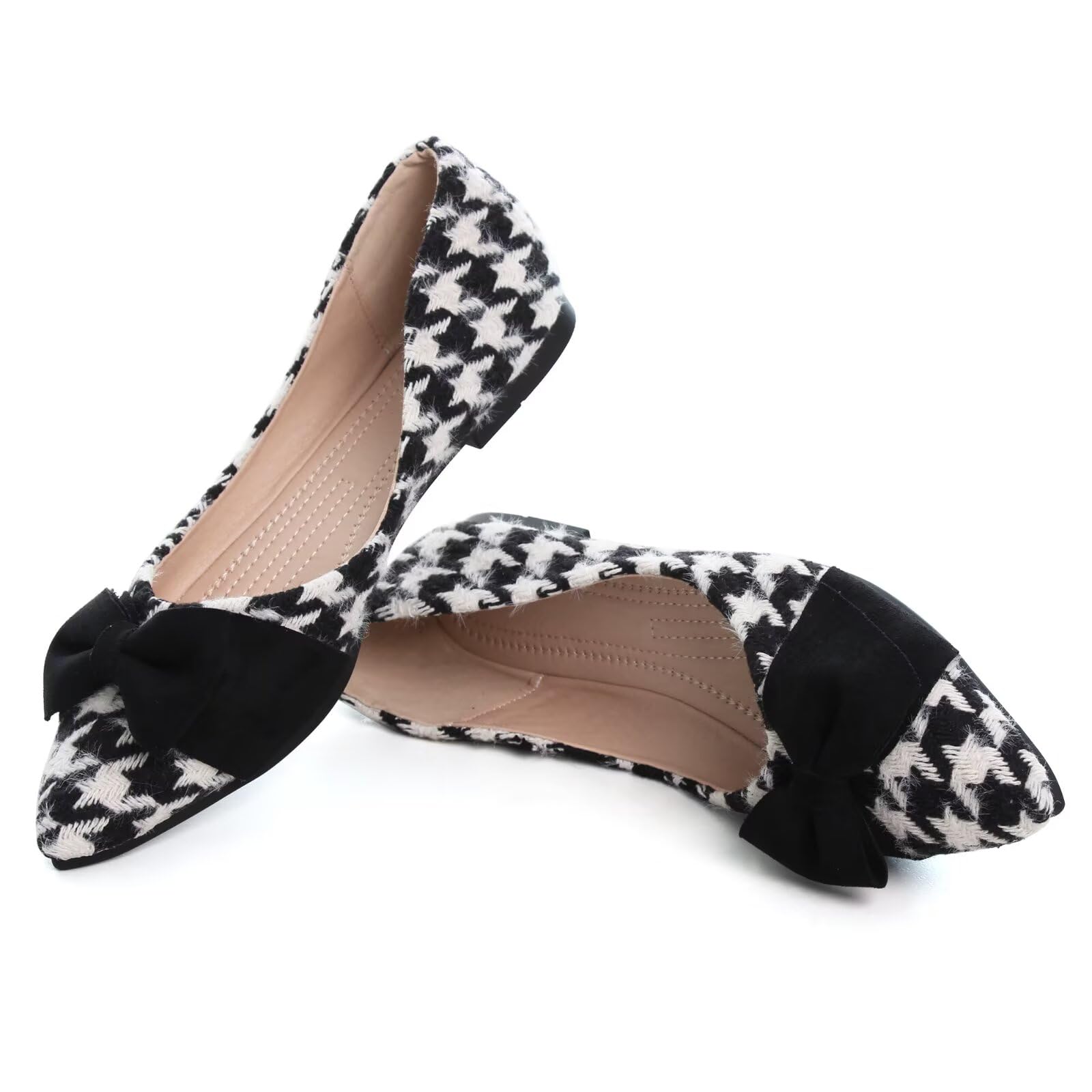 SAILING LU Ballet Flats for Womens Shoes Pointy Toe Cozy Flat Shoes Suede Comfortable Dressy Shoes Wear to Work Slip-on Moccasins