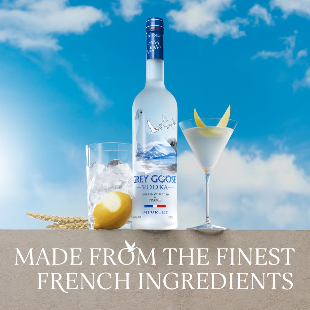 GREY  VODKA 700ml 3本セット Grey Goose Grey Goose Vodka, 750 ml, 80 Proof, 750 ML | Grocery