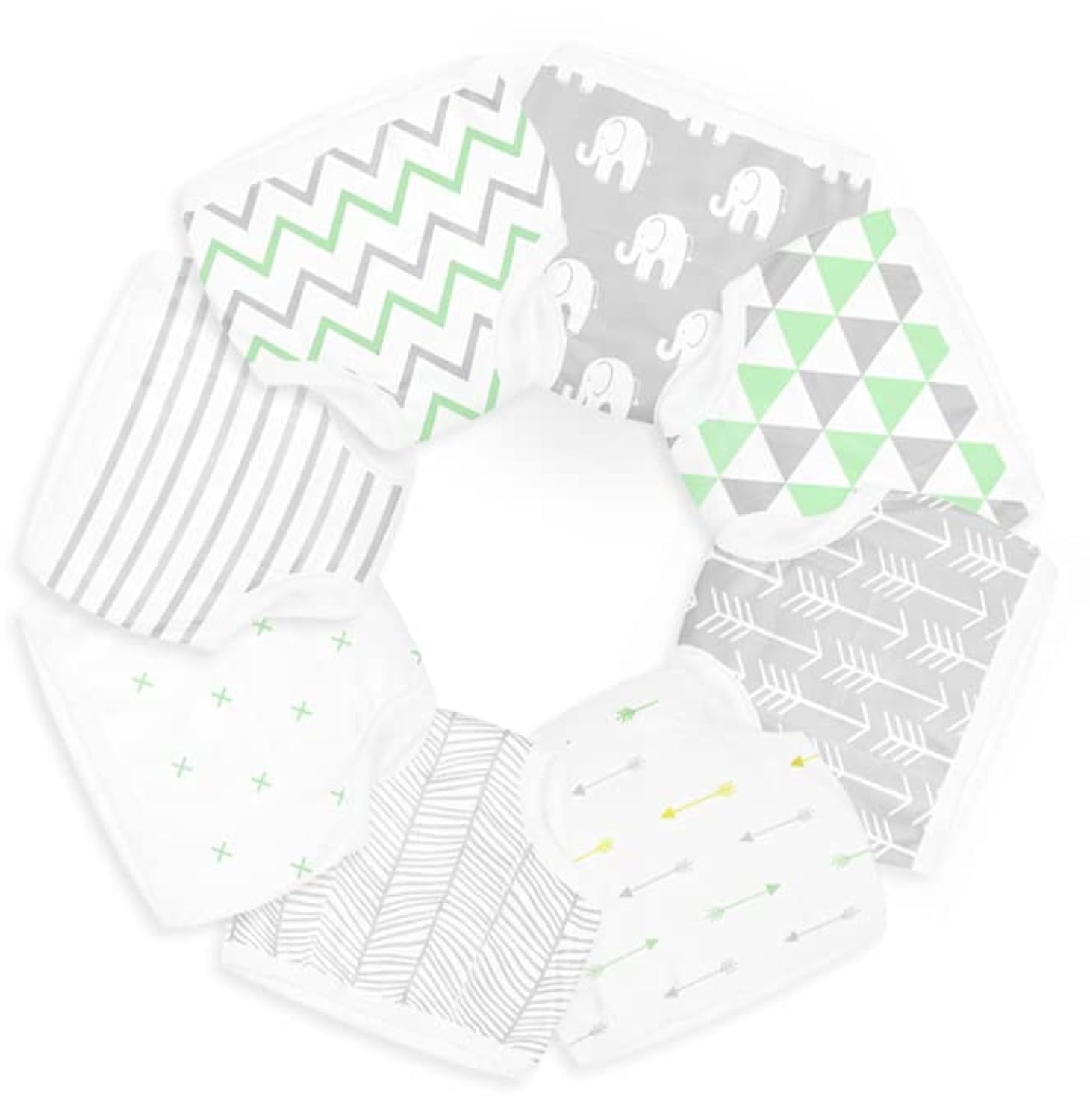 BaeBae Goods Potty Training Underwear for Boys and Girls 8 Piece, Absorbent Cotton Baby Toddler Training Pants for 12M, Unisex Underpants Green