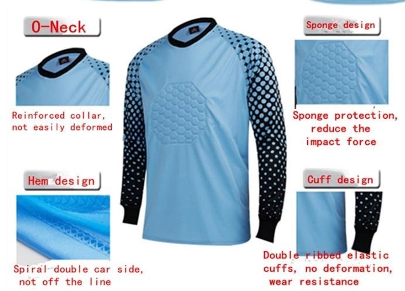 Maglie da calcio for ragazzi Professionista Maglia da calcio da portiere, Maglie da portiere, Tuta da calcio for ragazzi e bambini, Pantaloncini da portiere for adulti con protezione(Orange,L)