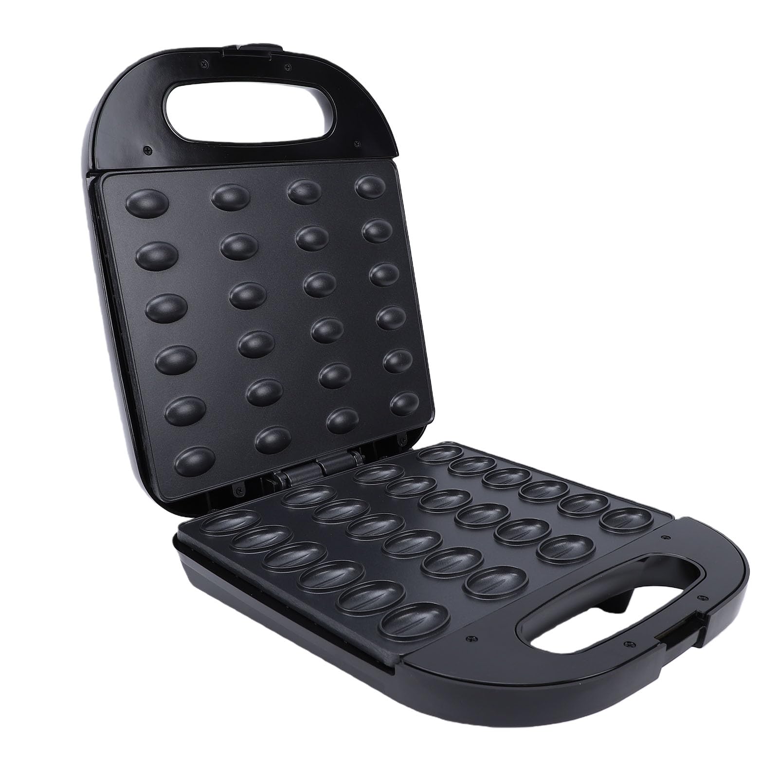 Qcwwy Máquina para Hacer Galletas de Nuez, Máquina Eléctrica Antiadherente de 1400 W, 24 Rejillas, para Hacer Pan y Pasteles de Nueces, Bandeja para Desayuno de Calentamiento (Enchufe europeo 220v)