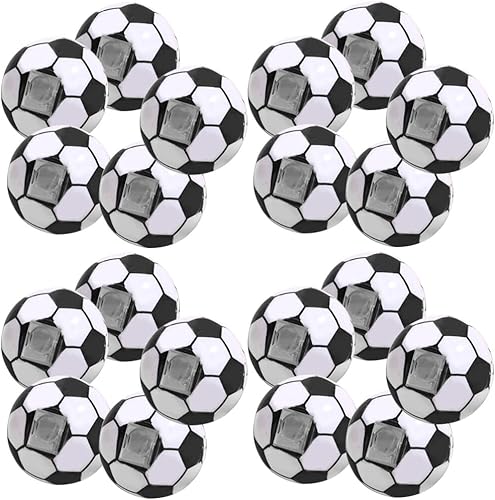 STOBOK 20 mini balones de fútbol, mini lápices de fútbol, sacapuntas de mano, sacapuntas de oficina, accesorio de lápices, sacapuntas manuales,