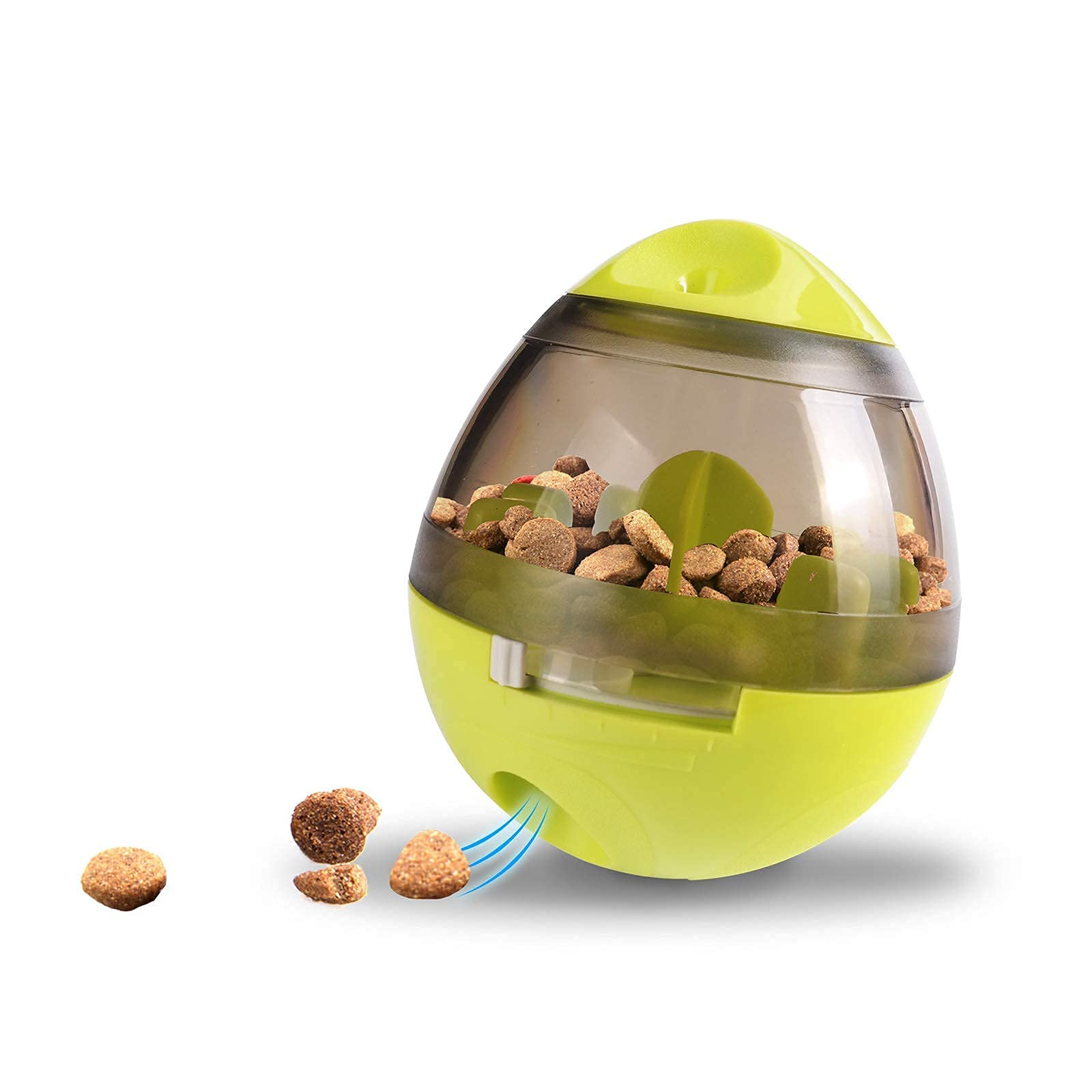 Automatischer Futterball für Hunde und Katzen, fördert den IQ interaktiv, Futterspender, Ball für langsames Fressnapf, Tumbler-Design, Ball für Welpen, kleine, mittelgroße Katzen, Hunde und Haustiere