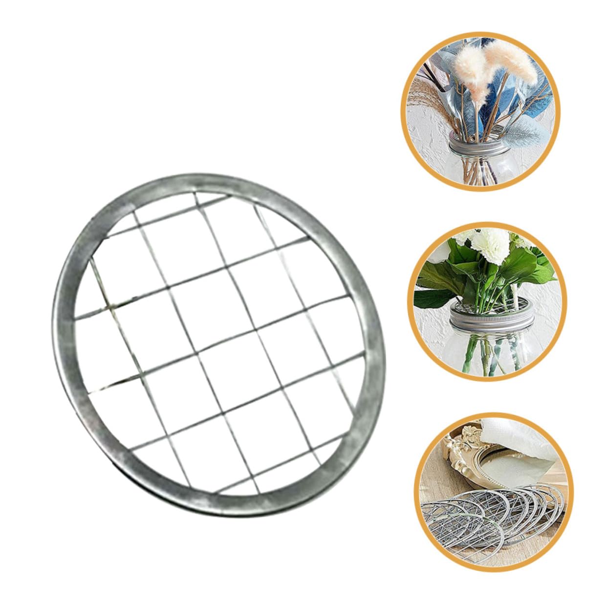 Unomor Stainless Steel Jar Lid Insert 10pcs Flower Frog Grid for Arrangements