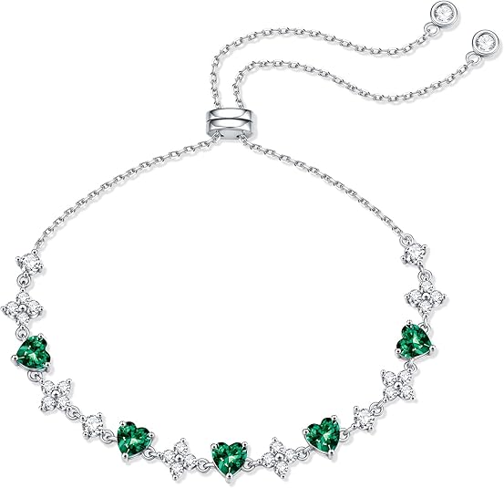 Image of MOOSEA Mothers Day Gifts - Birthstone & Moissanite Bracelet for Women
