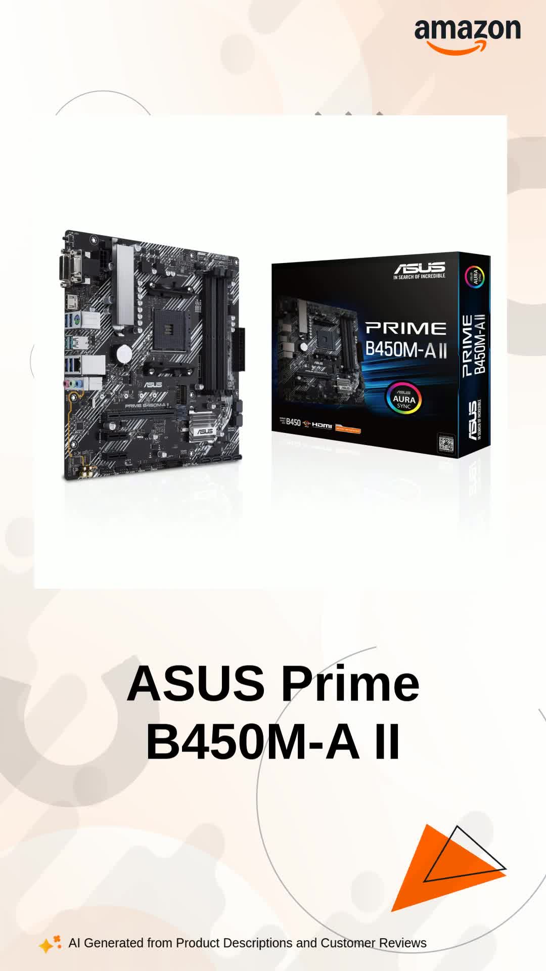 ASUS Prime B450M-A II Micro ATX Motherboard