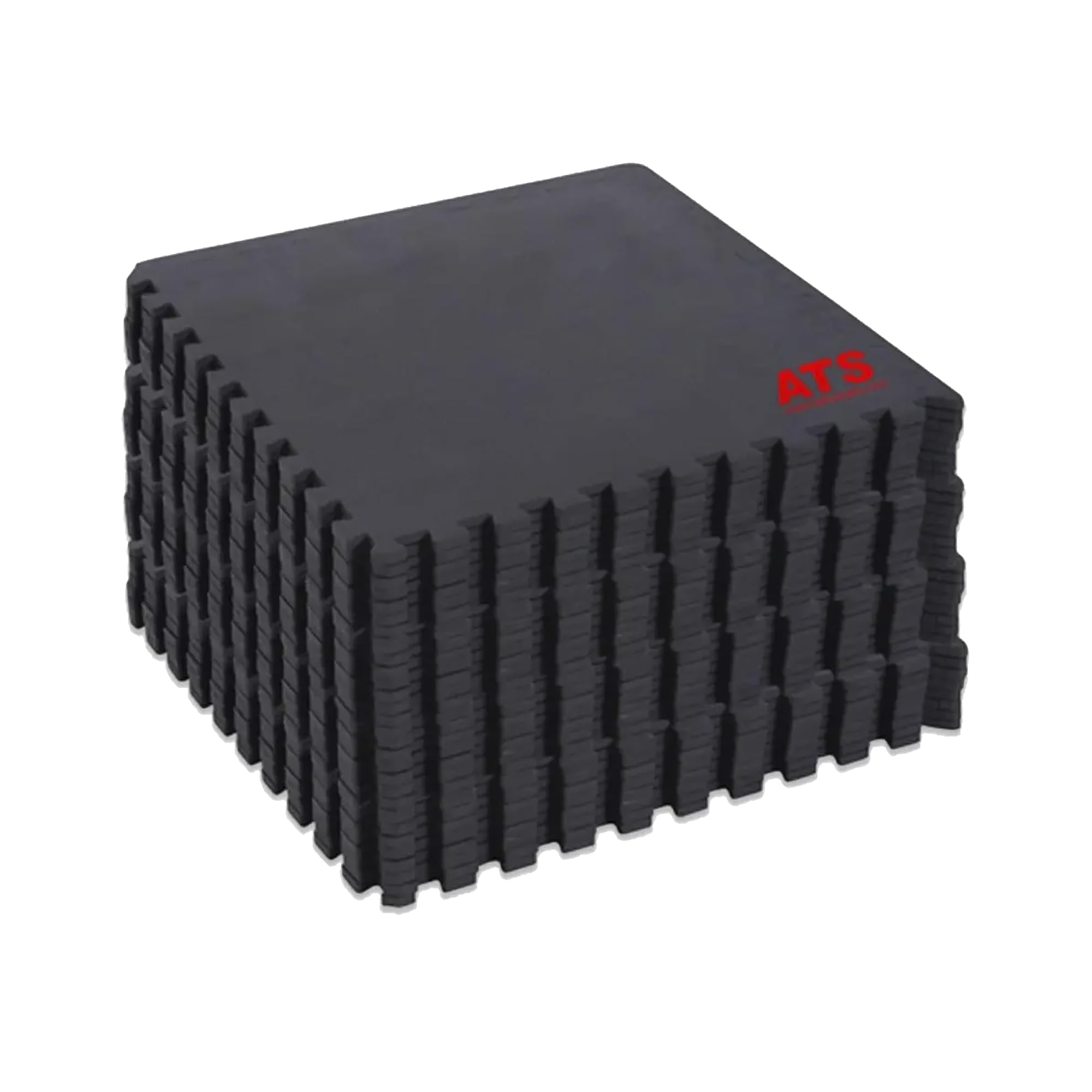 Tappeto Puzzle Palestra 5,06 m² - 25 Pezzi 45cm (13 Neri, 12 Rossi), Spessore 8 mm - Tappeto Gomma Antiscivolo per Home Gym, Area gioco Bambini, Allenamento Casa, Salvapavimento