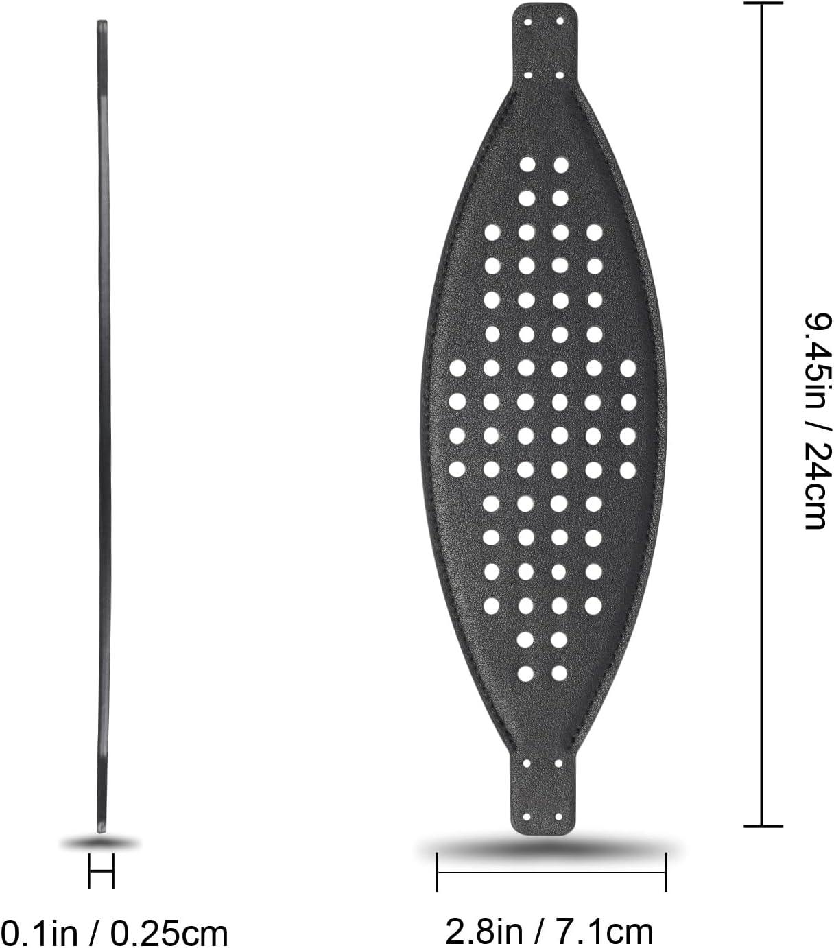 AHG Premium Sheepskin Ear Pads and Cowhide Headband Strap Compatible with Audeze LCD Headsets (Black) | FlexiSoft Foam