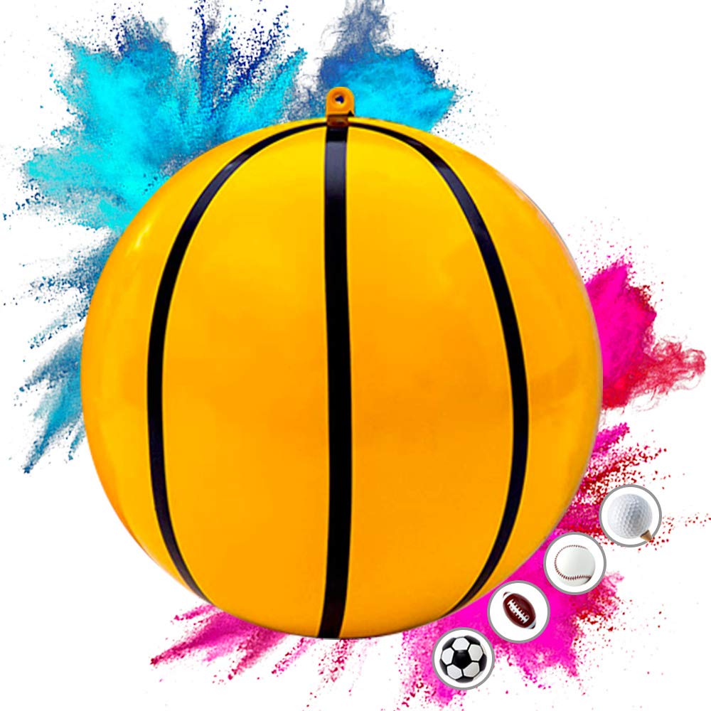 Buy Gender Reveal Basketball Kit, 1 Basketball + Pink Powder + Blue