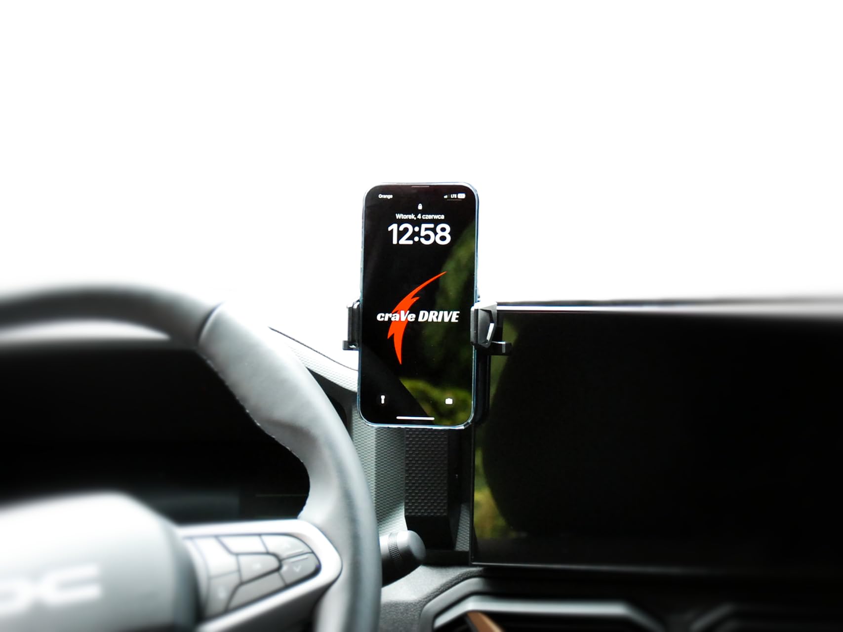 Supporto per cellulare da auto per Dacia Duster III, Bigster e Striker, adatto per il sistema originale YouClip, supporto per smartphone con morsetto regolabile, girevole a 360°, fissaggio