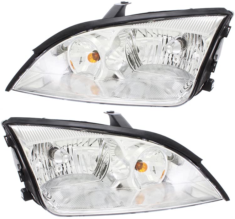 For Ford Focus Headlights Lamps Set 2005 2006 2007 Halogen Driver and Passenger Side