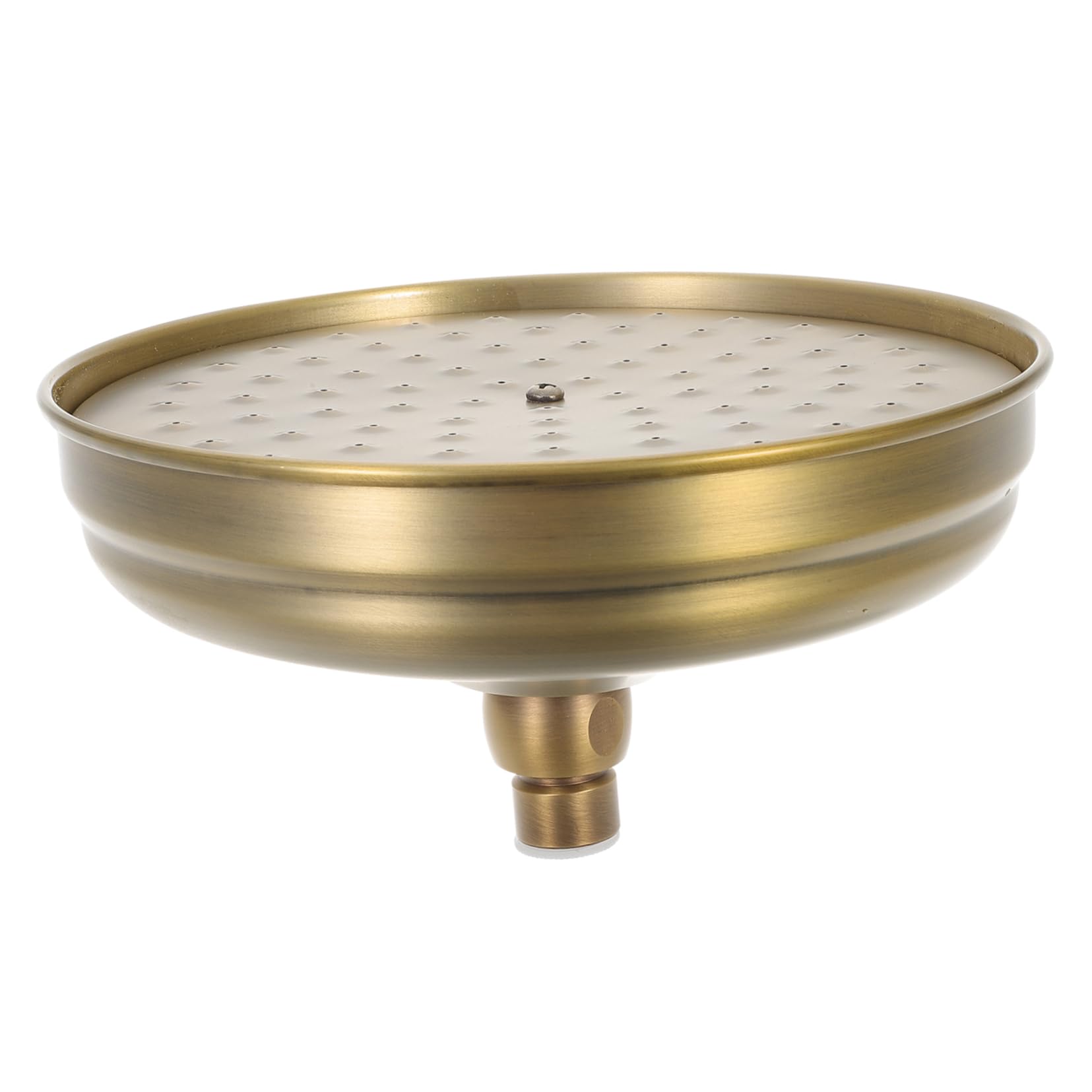 Cabezal de Ducha de Lluvia Retro Dorado de Cobre Rociador de Ducha de Baño Compacto Fácil de Limpiar E Instalar