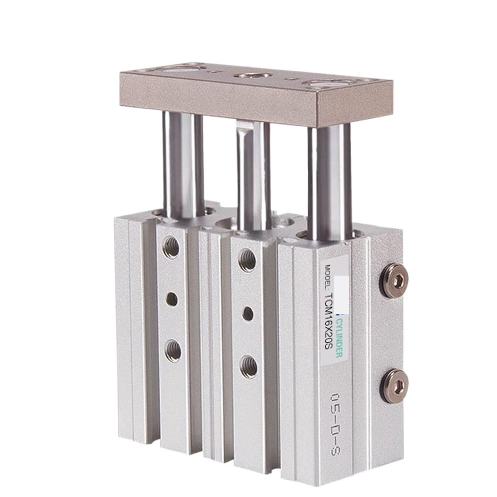 Vérin pneumatique tri-rod résistant aux torsions TCM 40 alésage 40