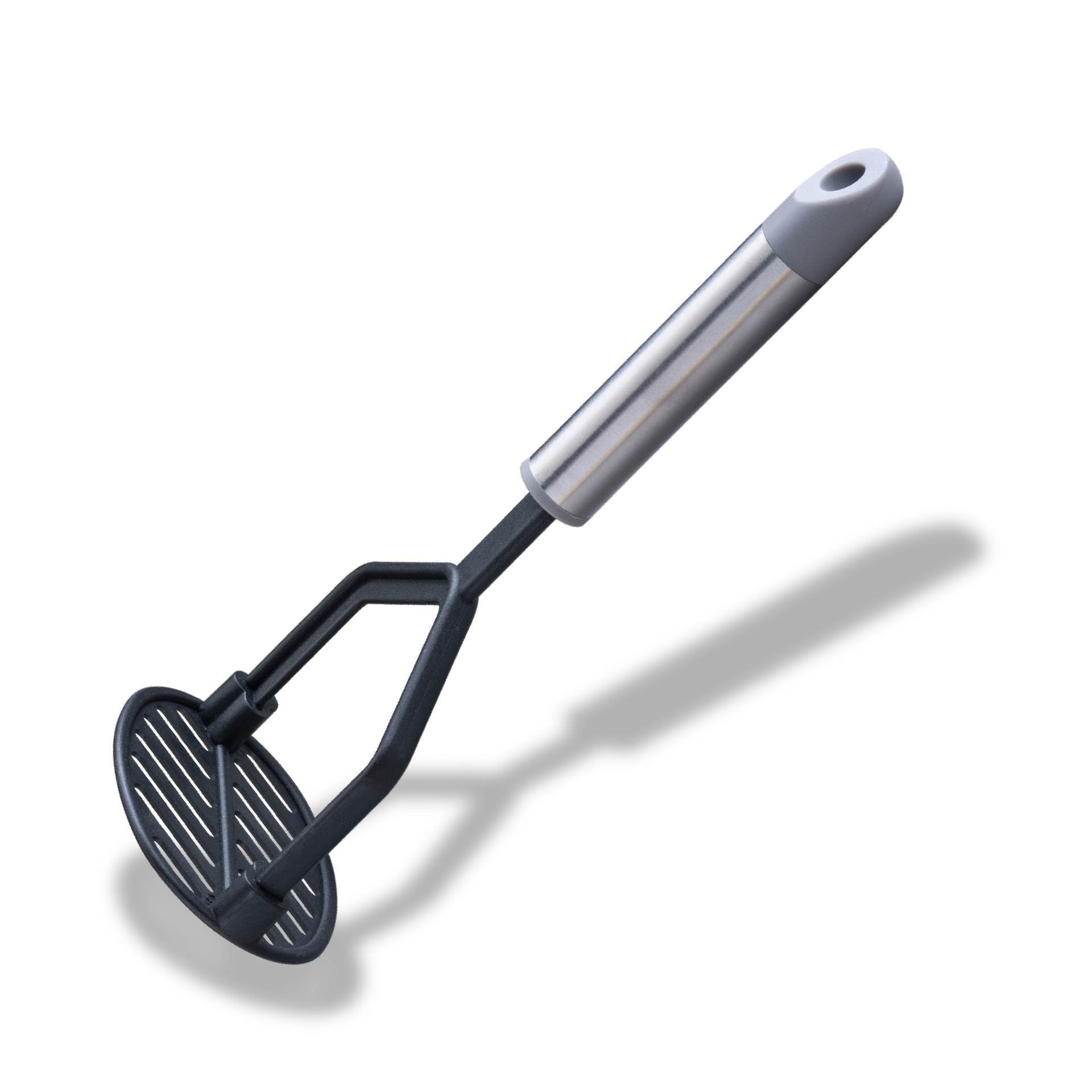 Fackelmann MODE Potato Masher, Plastic, Heat-Resistant, Non-Stick, Fruit & Vegetable Baby Food Masher, Large Sturdy Press Plate, Handheld Food Crusher, Ricer, For Jam Vegetables & Fruits, 26cm