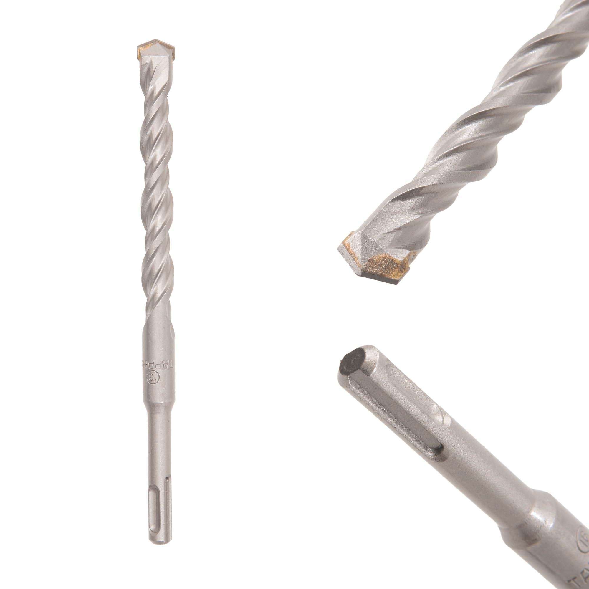 TAPARIA 16 mm Flat Tip SDS Plus Hammer Drill Bit for Concrete Drilling (HDF 16210, 16x150x210 mm)-Spiral Flute Type-Home, DIY, Professional Brick, Wall, Masonary-Drilling-image-20