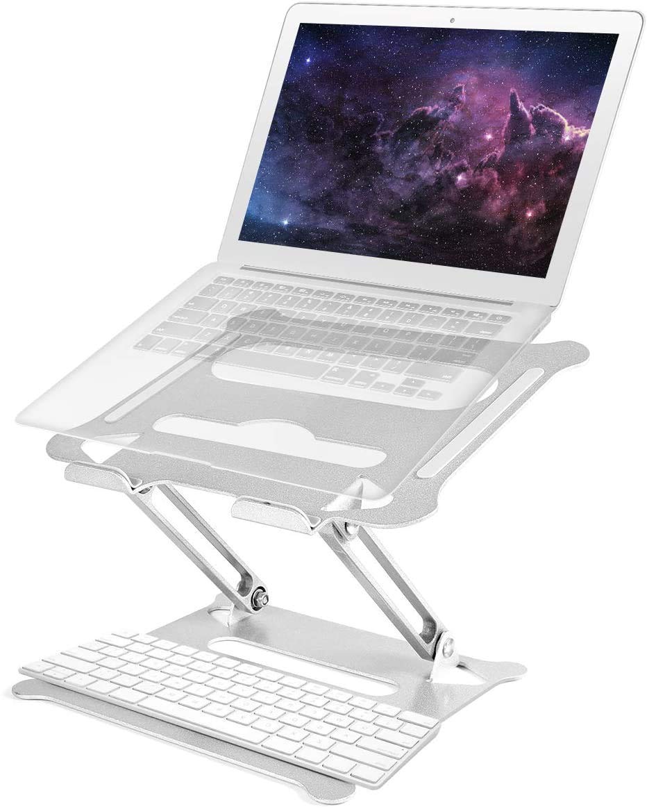 Laptop Stand, Adjustable Computer Stand, Multi-Angle Laptop Riser with Heat-Vent, Notebook Stand for Laptop up to 17’’ Compatible with MacBook Air Pro, Dell, HP, Surface Laptop