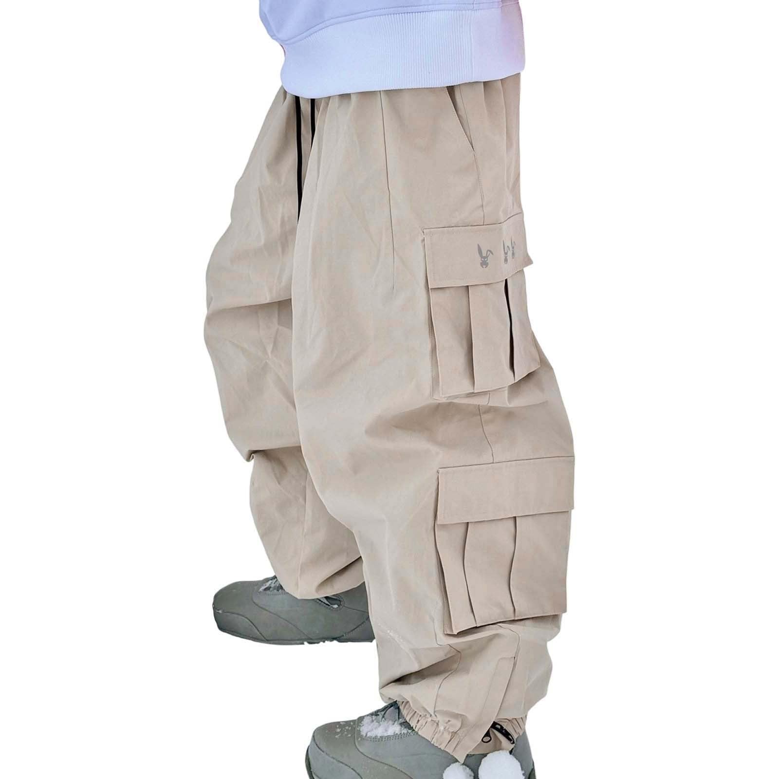 Generisch Pantaloni da sci per uomo e donna, impermeabili, antivento, per snowboard, invernali, imbottiti, in softshell, invernali, termici, da trekking, da neve