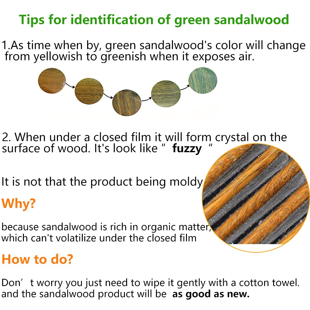 Peine de sándalo natural de tamaño de bolsillo, peine de madera de sándalo verde tallado, peine de madera de dientes finos antiestático para mujeres y niños, 2 piezas con bolsa gratis