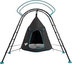 TP Toys TP848 Monkey Bar Kletterer und UFO hängende Fort Höhle, Dschungel-Fitnessstudio, aktiver Outdoor-Spaß, Alter 3-8, Schwarz, M