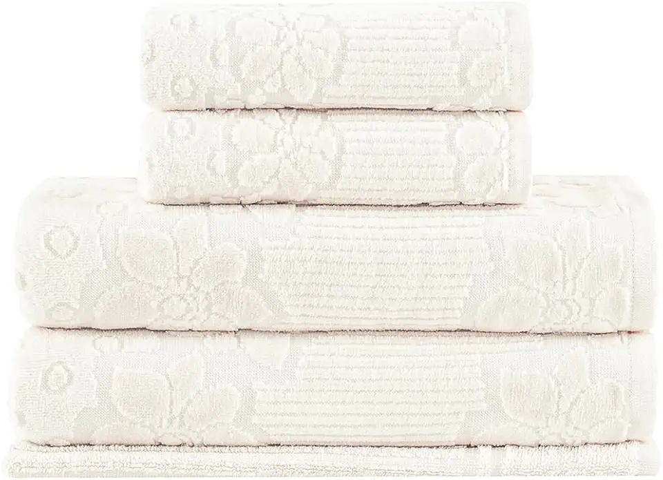 Buddemeyer Jogo de Toalhas Lollipop Banho Bege 2 Peças