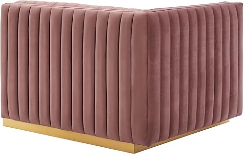 Miniatura 231 de Modway Conjure - Sofá seccional tapizado de terciopelo de alto rendimiento, con canal, silla sin brazos en negro y gris Negro-Gris,Negro