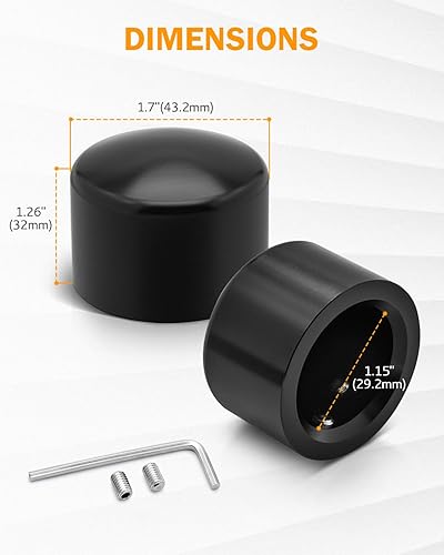 Miniatura 2 de PBYMT-tapa de tuerca de eje -1031, Negro 02