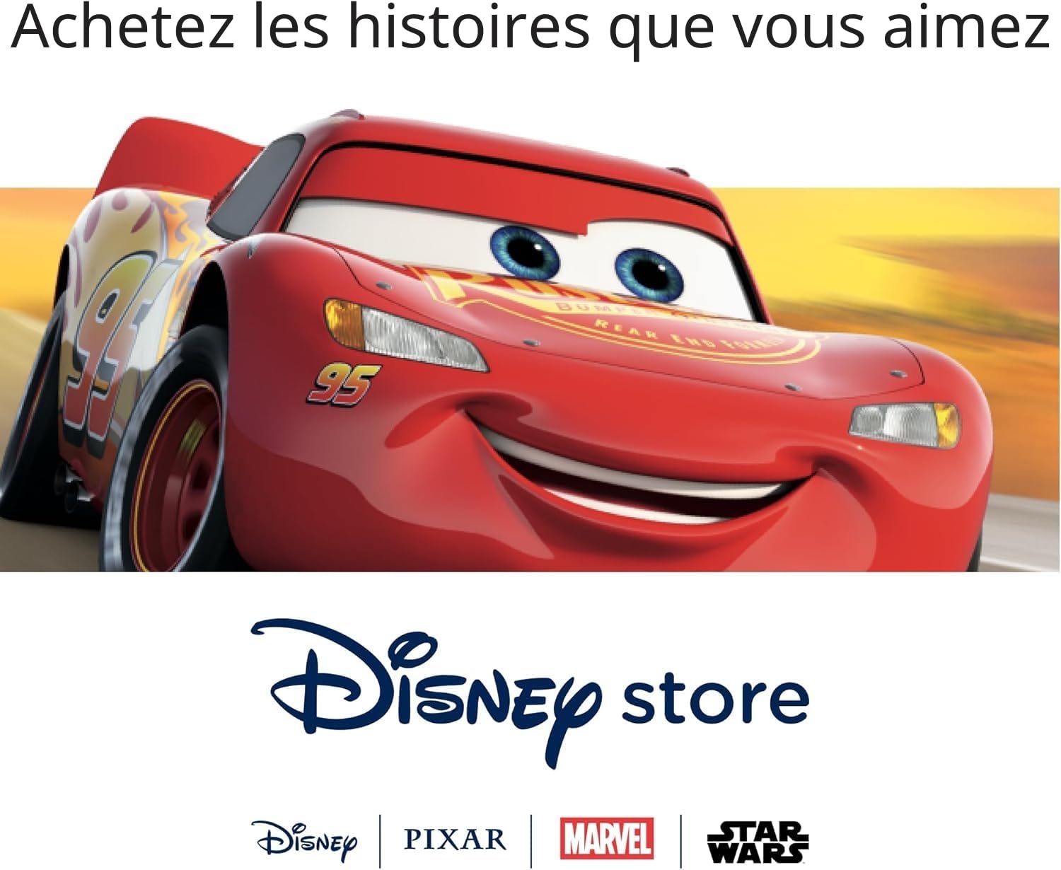 BrandMac Flash McQueen Voiture Ensemble de Literie Taille Lit Bébé | Housse de Couette 100x140 cm & Taie d'Oreiller 40x45 cm, 100% Coton | Ensemble de Literie Réversible Flash McQueen pour Garçons