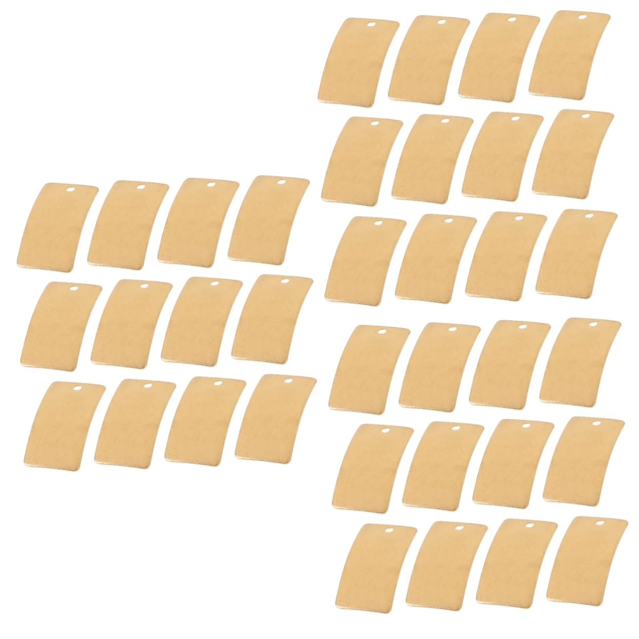 OSOLADY 3sets Brass Plate Metal Sheets DIY Crafting Kit for Jewelry Making Blank Charms Sheets 25pcs*3