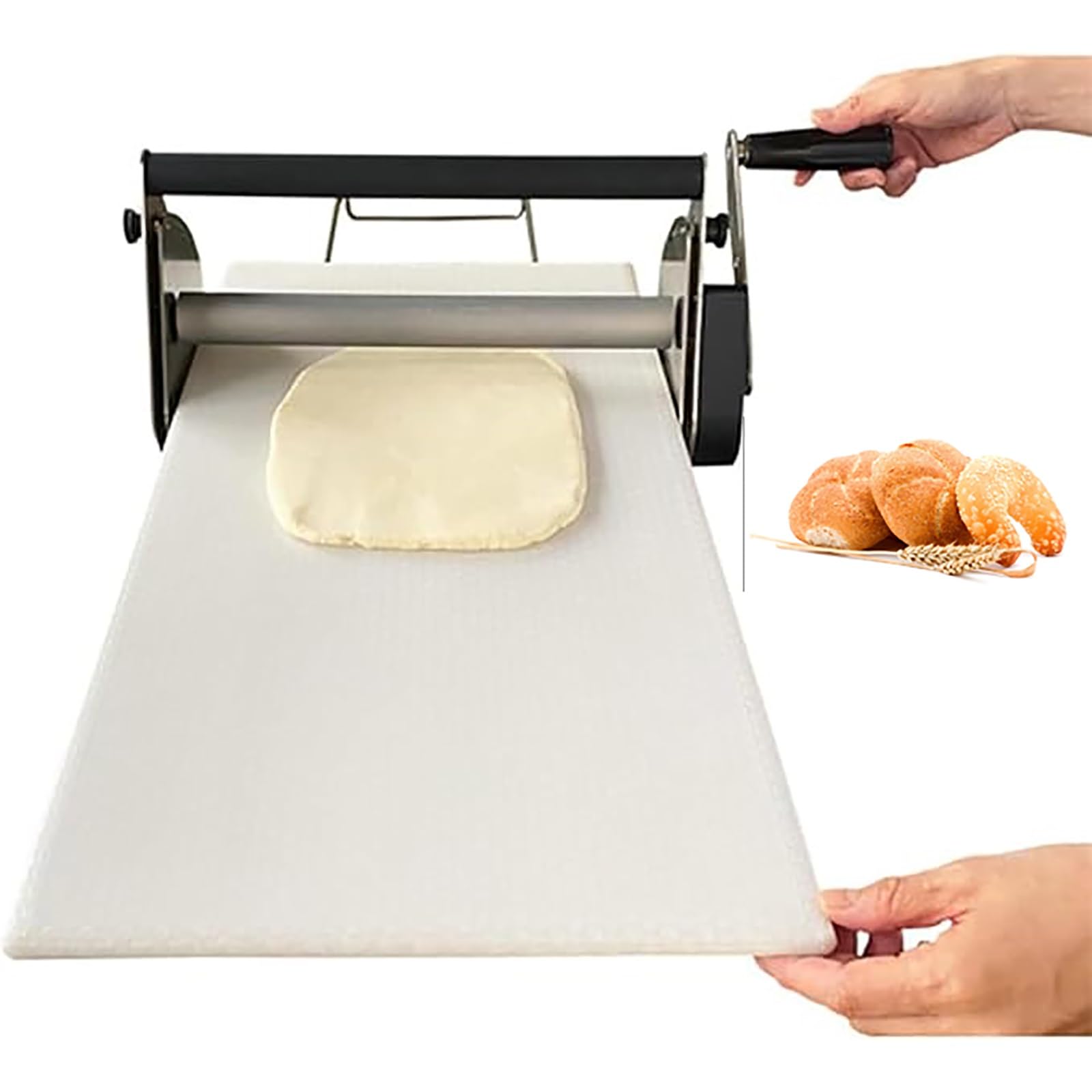 Manuelle Teigschneidemaschine, 40,6 cm, zusammenklappbar, für Gebäck, Croissant, Pizza, Blätterteigbacken