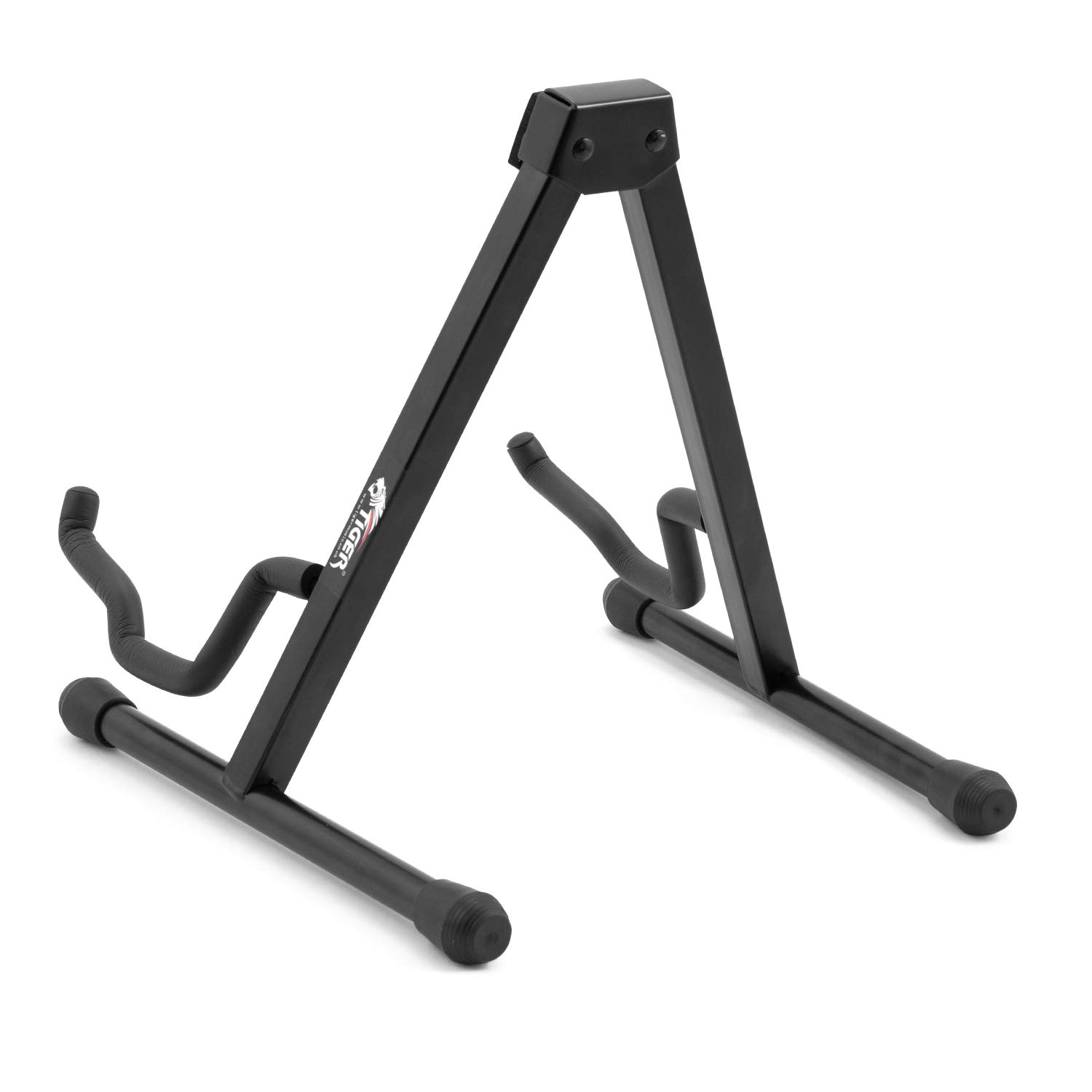 Yamaha F370 Chitarra Folk - Chitarra Acustica 4/4 in Legno - 6 Corde in Acciaio, Nero & TIGER GST7-BK Supporto universale pieghevole per chitarra A-Frame per chitarra elettrica