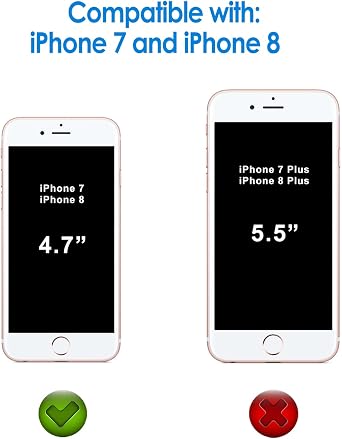 JETech Screen Protector for iPhone 7 / 8، 4.7-Inch، Tempered Glass Film، 2 -Pack