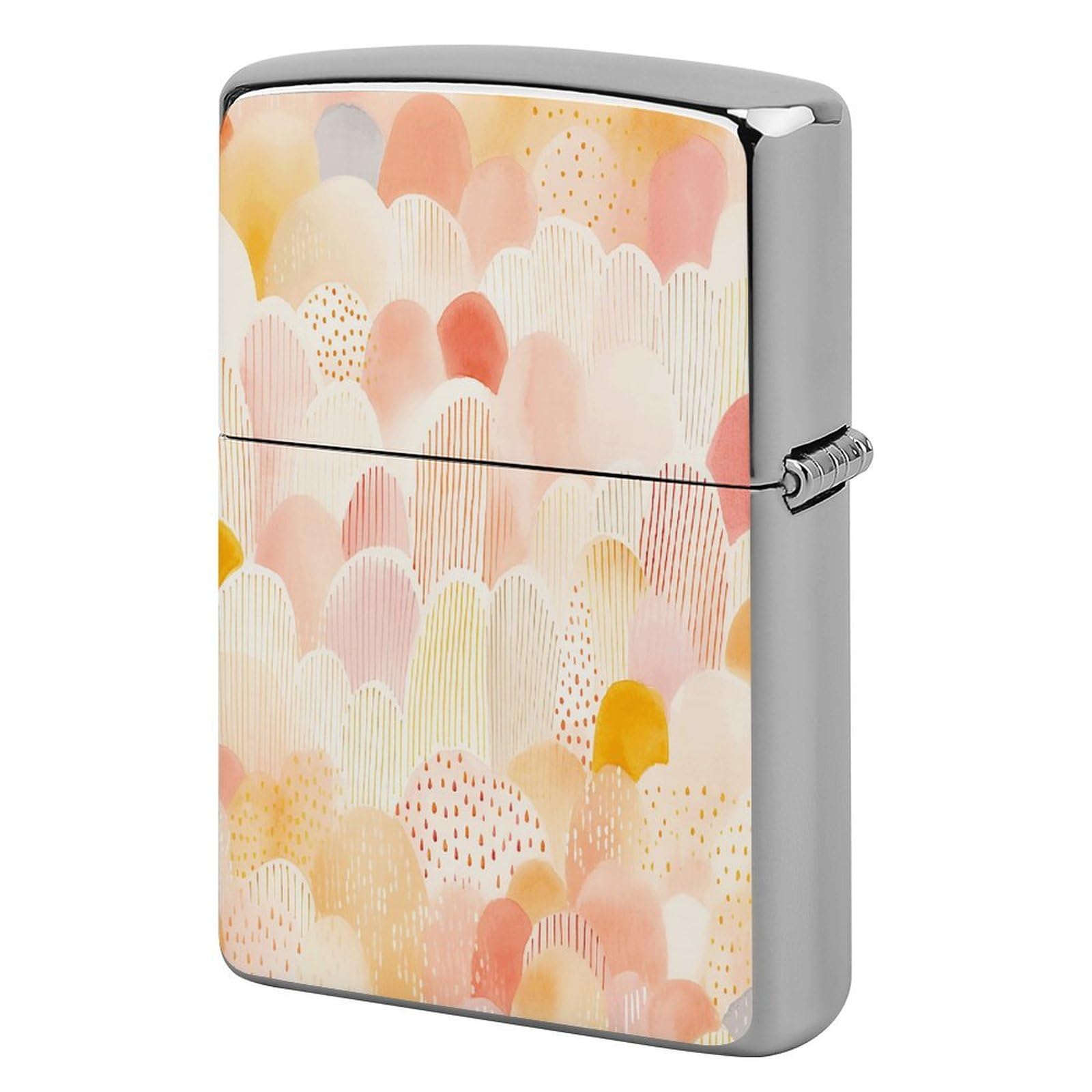 Fekiloot Style Orange And Yellow Lighter Case Cover Metal Lighter Case