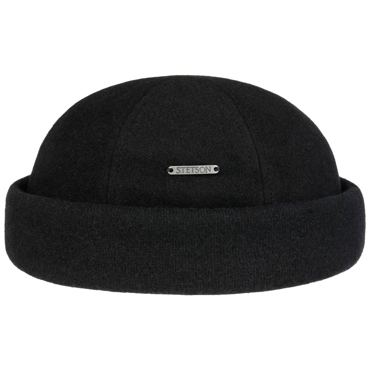 Stetson Sparr Docker Cap - Winter Cap Men’s - Docker Cap with Fleece Lining - Wool Cap with Cashmere - Fall/Winter caps - Men’s Cap Black L (58-59 cm)