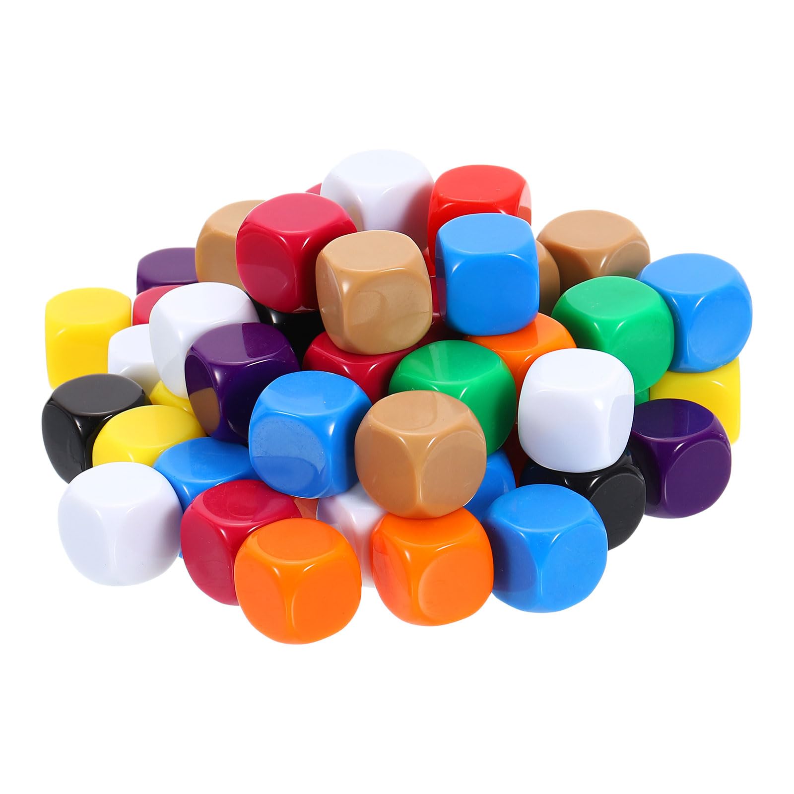 100 Dados De Acrílico Transparente De 16 Mm – Esquinas Redondeadas, Superficie Lisa, Ideales Para Juegos De Mesa Y Enseñanza, Color Blanco