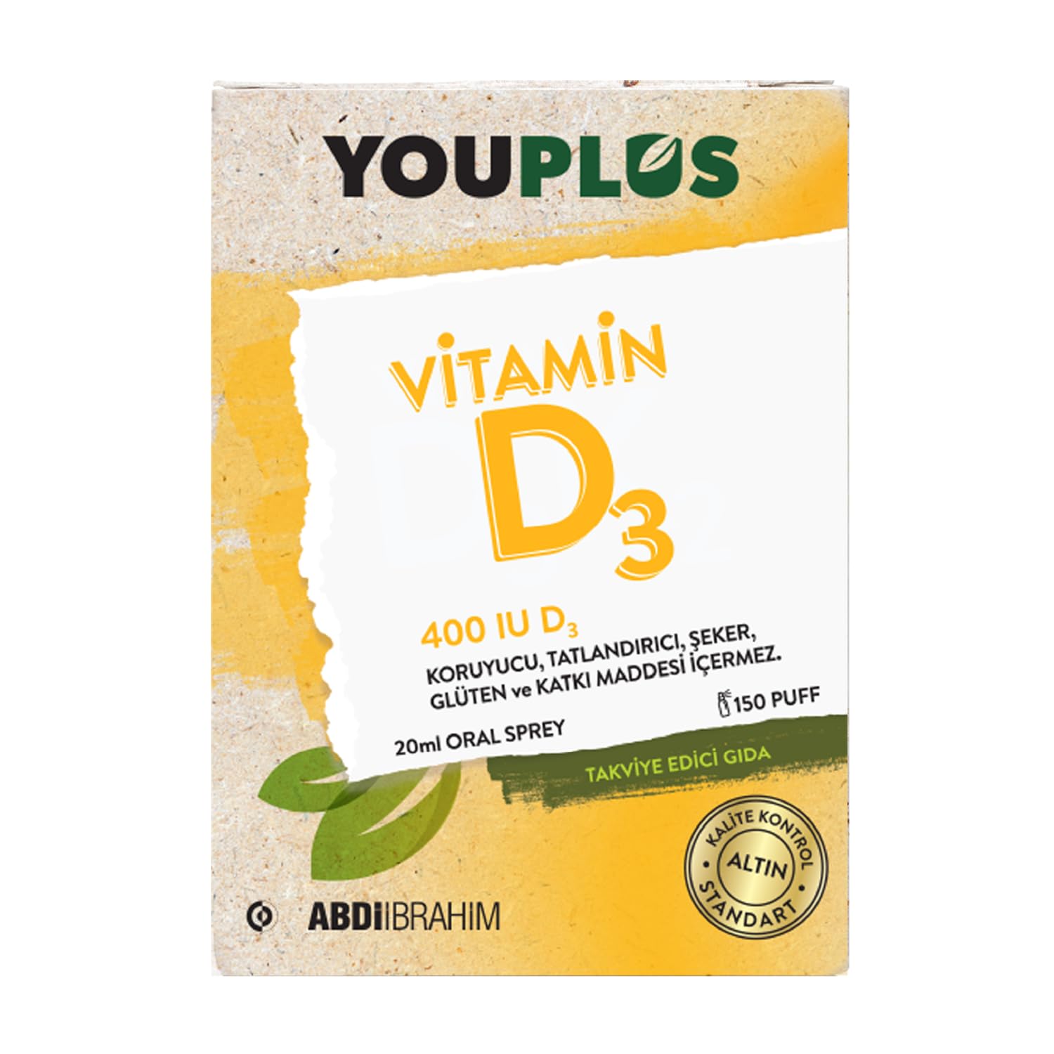 Youplus Vitamin D3 400 IU Oral Damla 20 ML