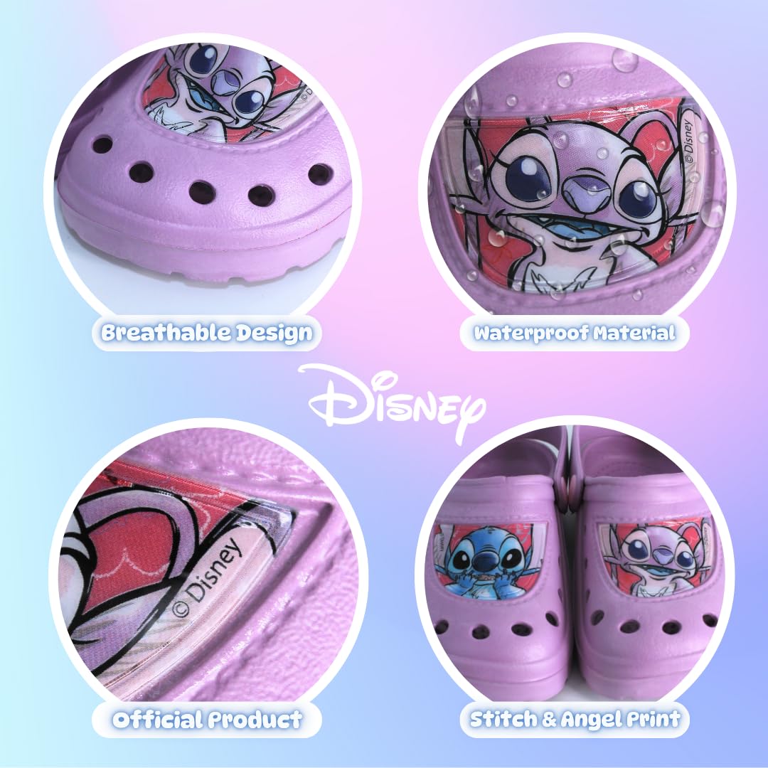 Disney Stitch Zoccoli da Ragazze, Motivo Stitch e Angel Sandali Estivi Bambine, Taglie EU 22 a 33