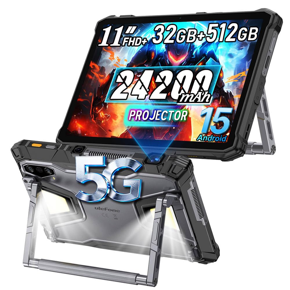 Ulefone Armor Pad 5 Ultra 5G Android 15 Rugged Tablet with