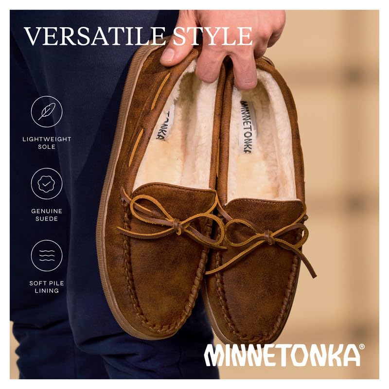 Image of Minnetonka Men's Pile Lined Hardsole Slipper
