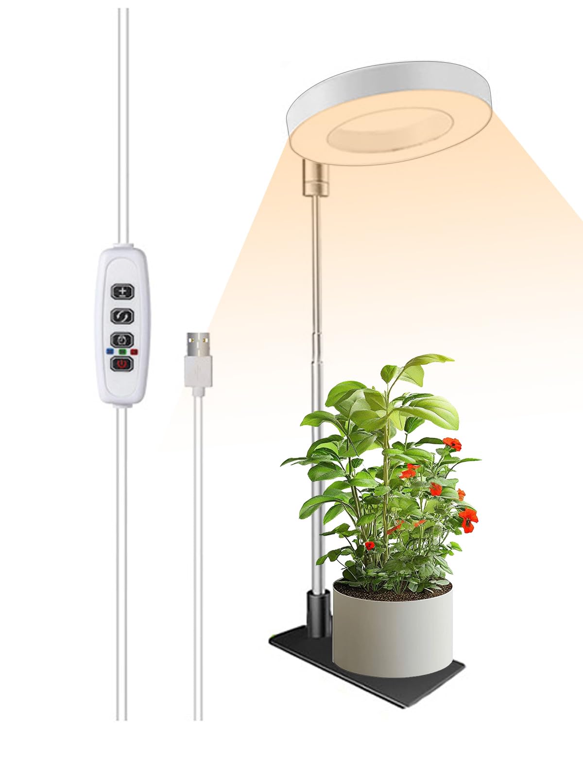 Amazon.co.jp: 植物育成ライト LED 室内栽培ライト 調光4段階 定時機能