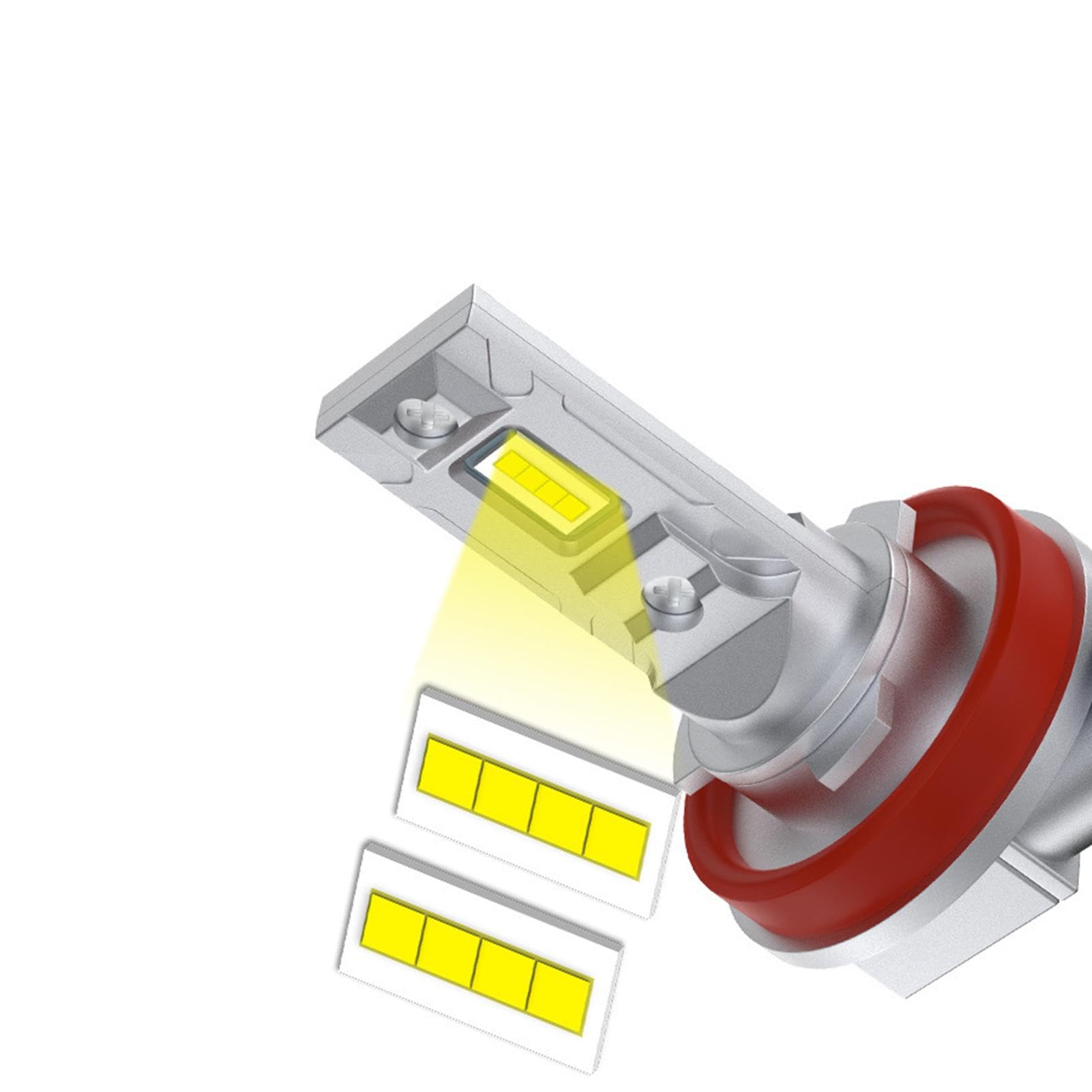 Generico Lampadina fendinebbia H8, faro LED H8 | Luce di marcia diurna 12V 6000K ad alta luminosità - Lampadina per fari 'auto, fendinebbia per un'ampia gamma di visione