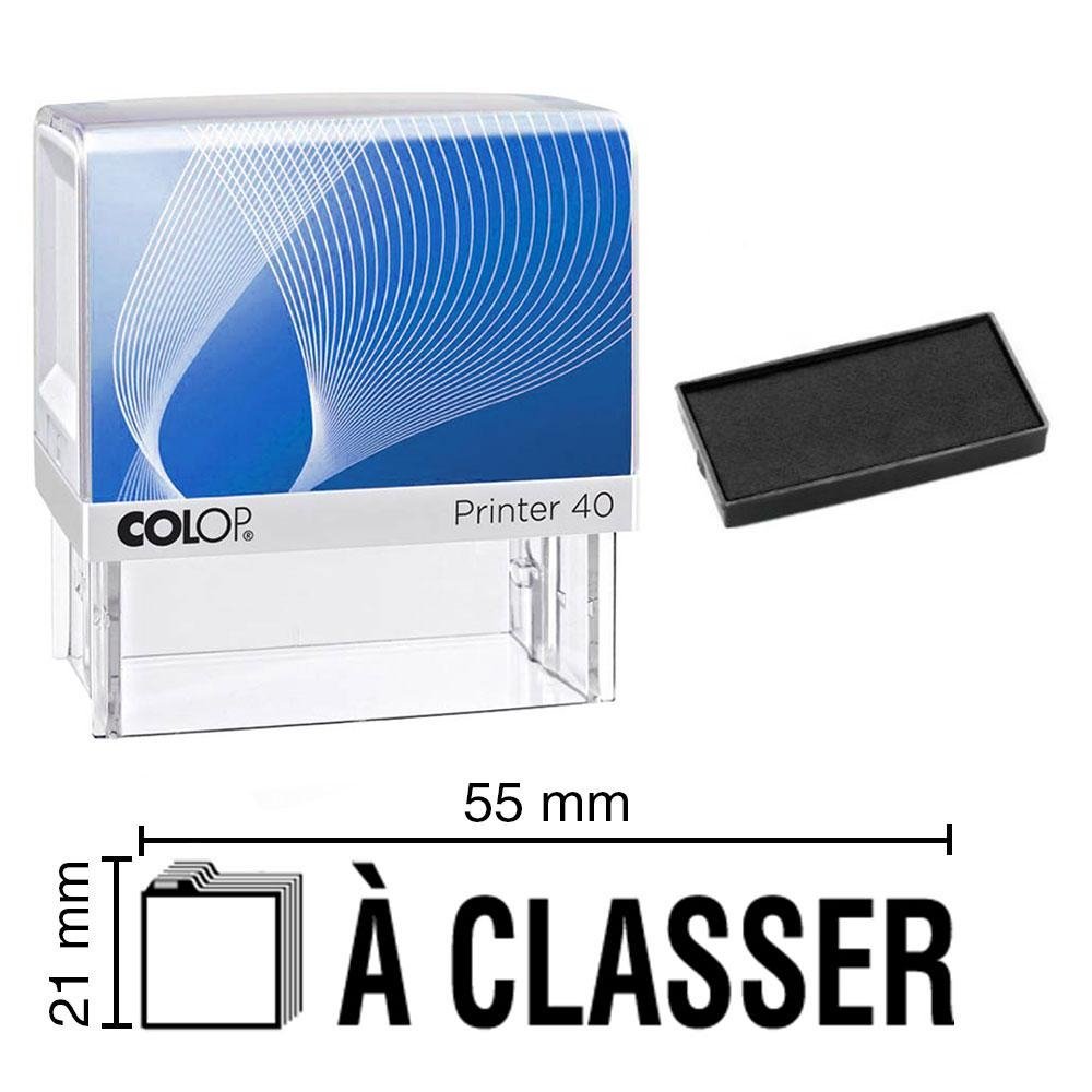 Timbro inchiostrante COLOP Printer 40 - 59 x 23 mm Blu pagato