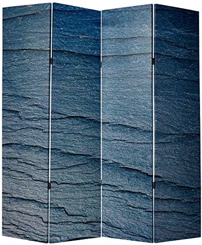 Screen Gems Black Slate 4-panel Room Divider 7ft. Tall