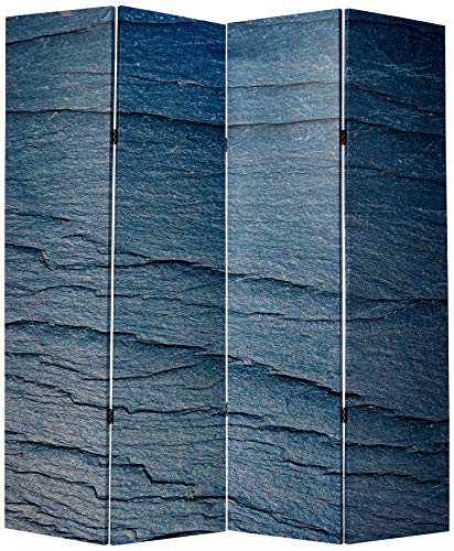 Screen Gems Black Slate 4-panel Room Divider 7ft. Tall