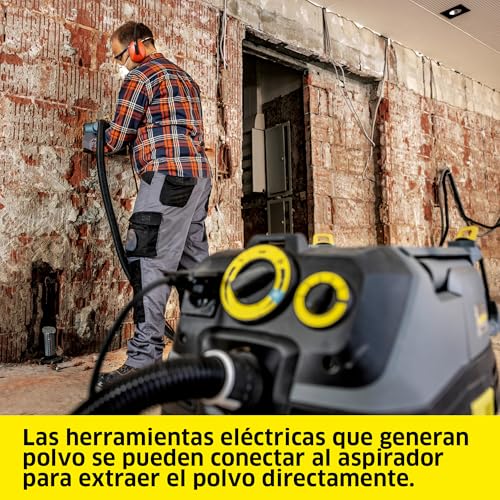Miniatura 3 de Kärcher Nt 30 1 Tact Te M Aspirador Multiuso En Seco Y Húmedo, Elimina De Forma Segura Los Polvos Respirables De Clase M, Gris