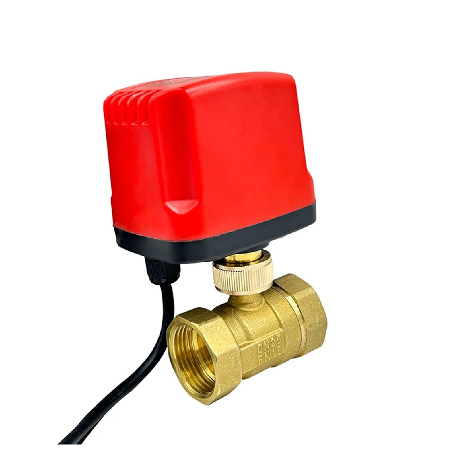 Valvola a Sfera a 2 Vie Valvola a Sfera motorizzata Impermeabile IP65 da 1", 220 V, 12 V, 24 V, in Ottone, con Motore in Metallo a Coppia Elevata(24VDC_CR03)